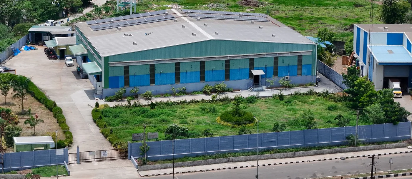 Aerial view of the Nutech Wind Parts manufacturing facility